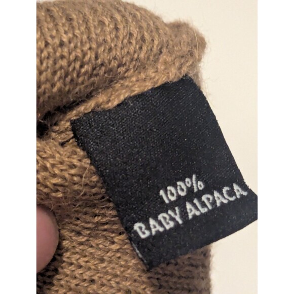 Peru Etnico Womens 100% Baby Alpaca Cardigan Sweater Large Shawl Neck - Picture 10 of 10